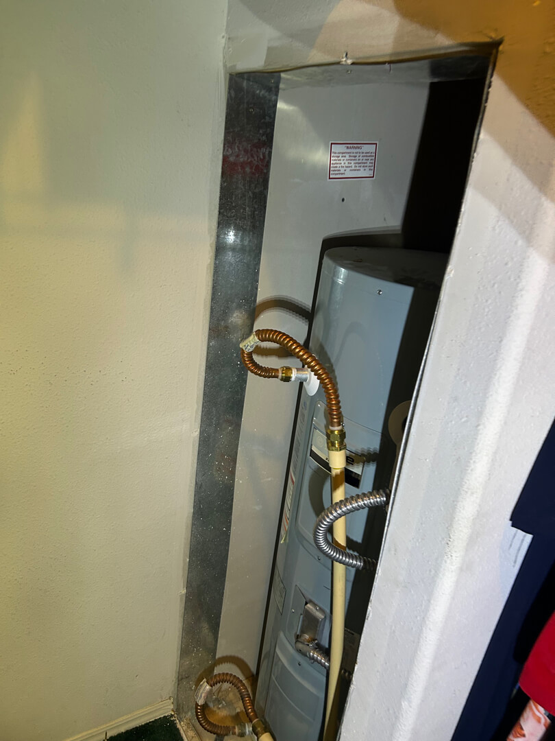 Electric water heater with connected wiring and conduit for extended circuit installation in Mulino OR