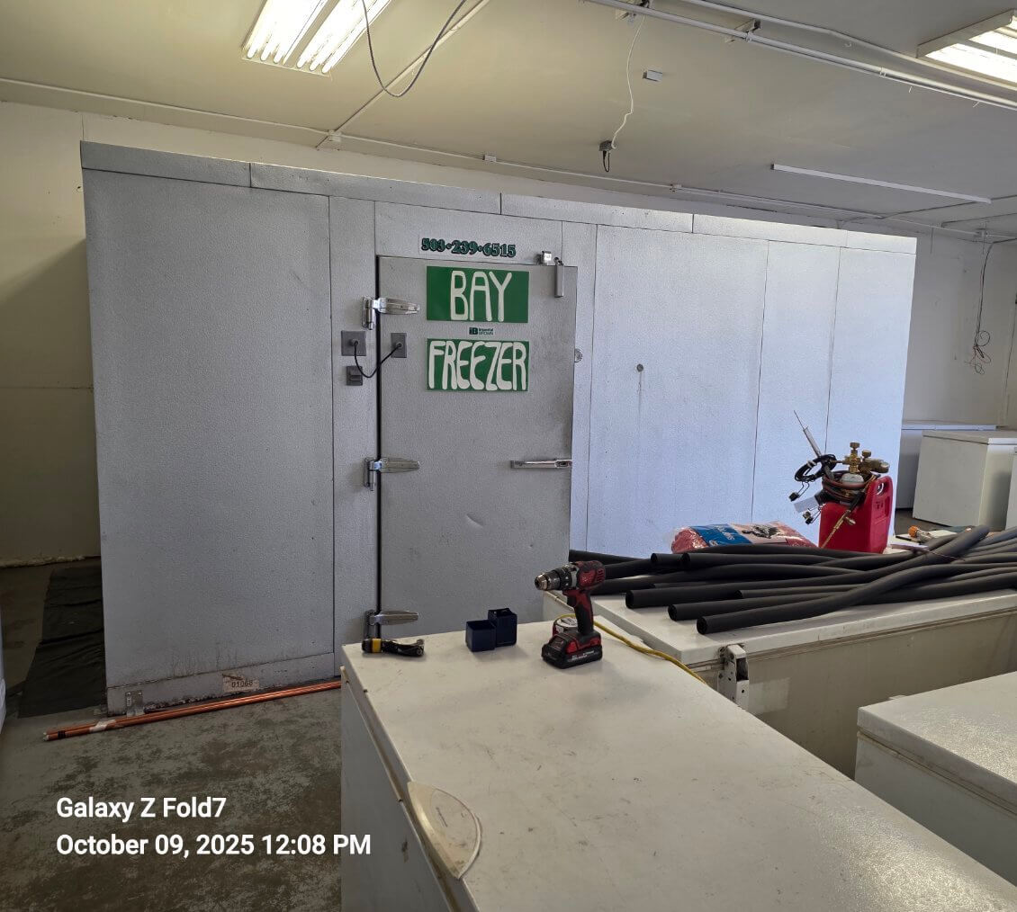 Walk-in freezer unit installed in commercial kitchen with electrical connections completed in Portland OR