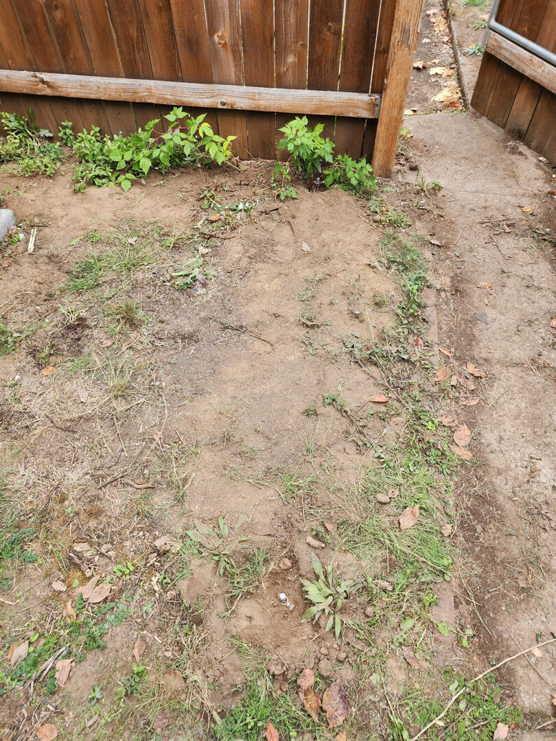 Backfilled trench for underground electrical conduit after 200 amp service installation in Portland OR